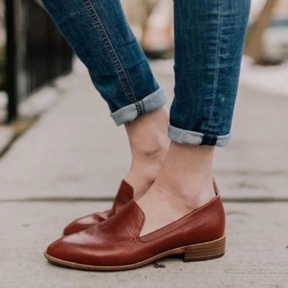 Madewell Frances Brown Leather Loafers Size 7 1/2 - Picture 2 of 14